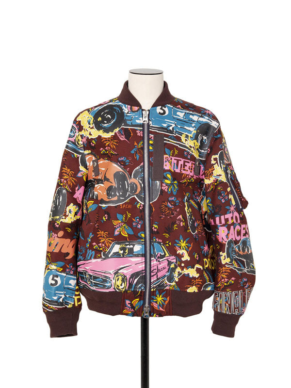 sacai 25SS Car Race Print Knit Blouson