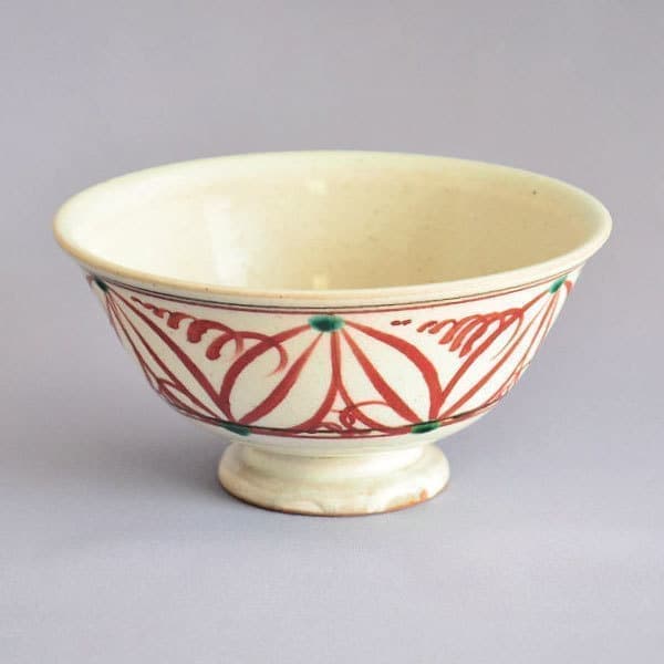 八幡窯 堀野証嗣 作 萬古焼 赤絵茶碗 of 茶の湯 墨東清友館 茶道具専門