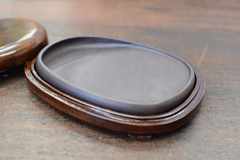 麻子坑 楕円硯 4インチ - 習字セット・習字道具販売 習字屋