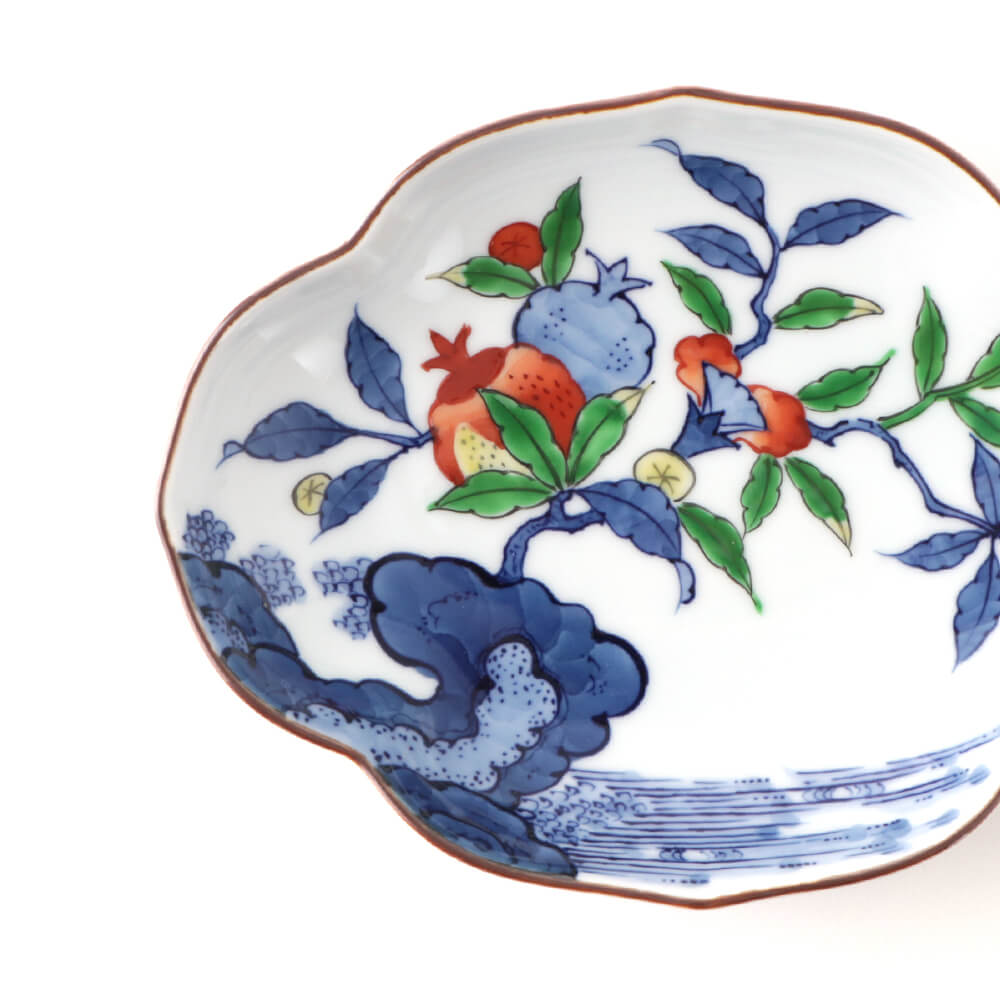 染錦柘榴絵 銘々皿 ｜ 有田焼の源右衛門窯公式オンラインショップ