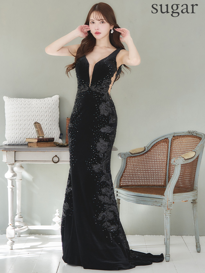 AngelR ベルベットハンガー ドレスハンガー 衣装掛け 20個セット 黒×金