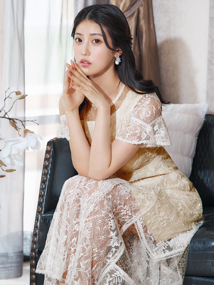 アンジェリックムーン 上品なコットンレースワンピース アンジェリック