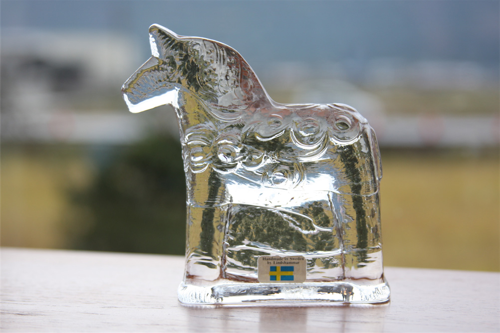 Lindshammar社製| ガラスのオブジェ | ダーラナホース Mサイズ