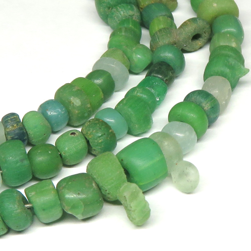 古代とんぼ玉/インドパシフィックビーズ/緑色インドパシフィックビーズ