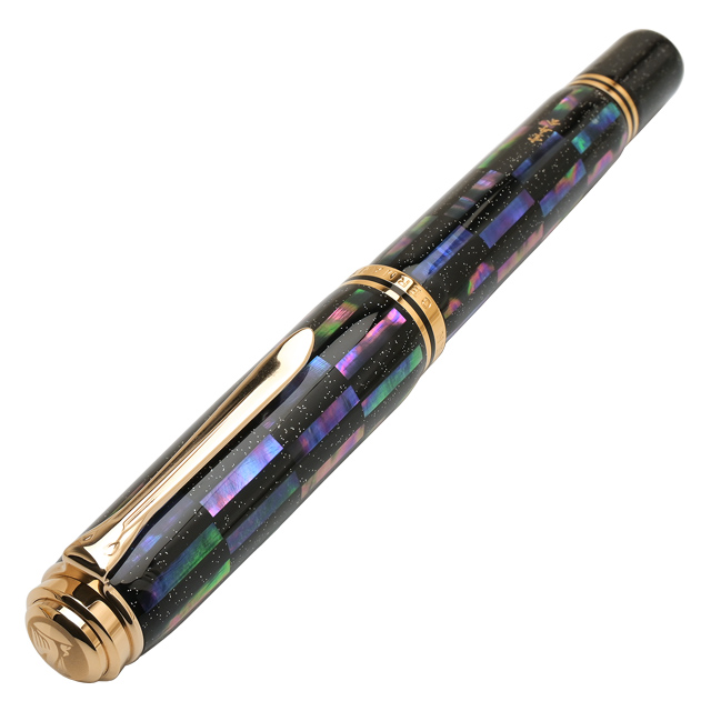 Pelikan（ペリカン）限定品 螺鈿万年筆 M1000 市松 漆黒 | ペンハウス