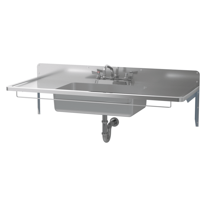 スクールシンク 台付け水栓用 両デッキタイプ | KB-PR015-06-G239