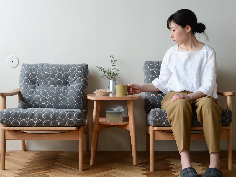 楽天市場】マルニ60+ サイドテーブル40 オーク : 生成りな暮らしのご