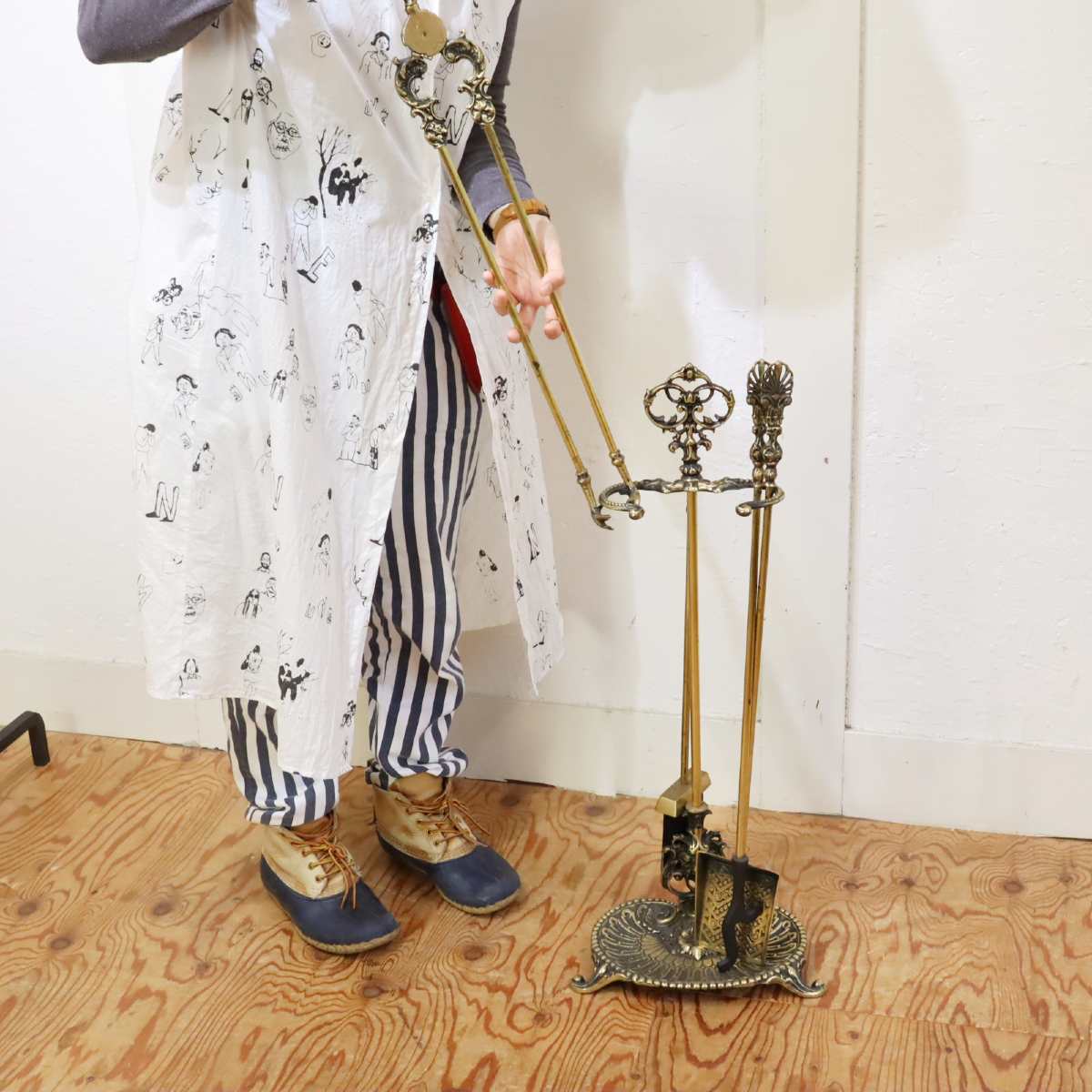 薪ストーブ ファイヤーツール 暖炉アクセサリー ヴィンテージ