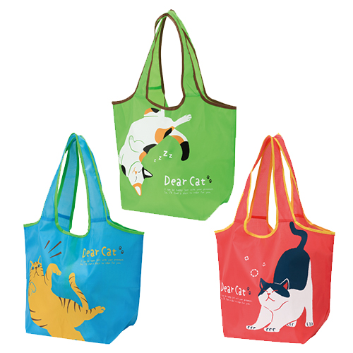 完売】猫日和 たっぷりマチのエコバッグ｜バッグ｜在庫対応ノベルティ