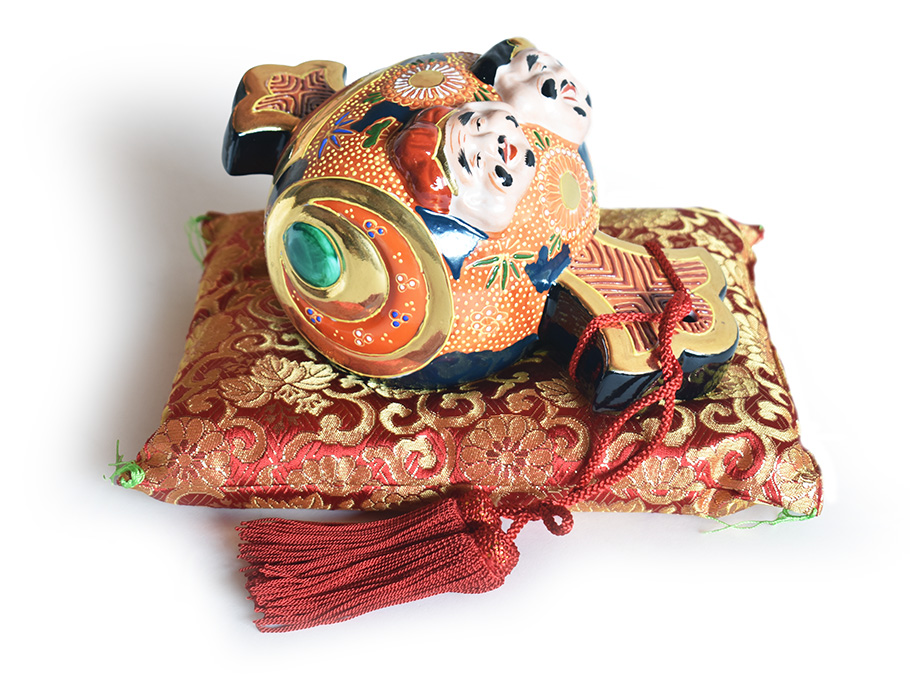 九谷焼 7号打ち出の小槌 恵比寿大黒