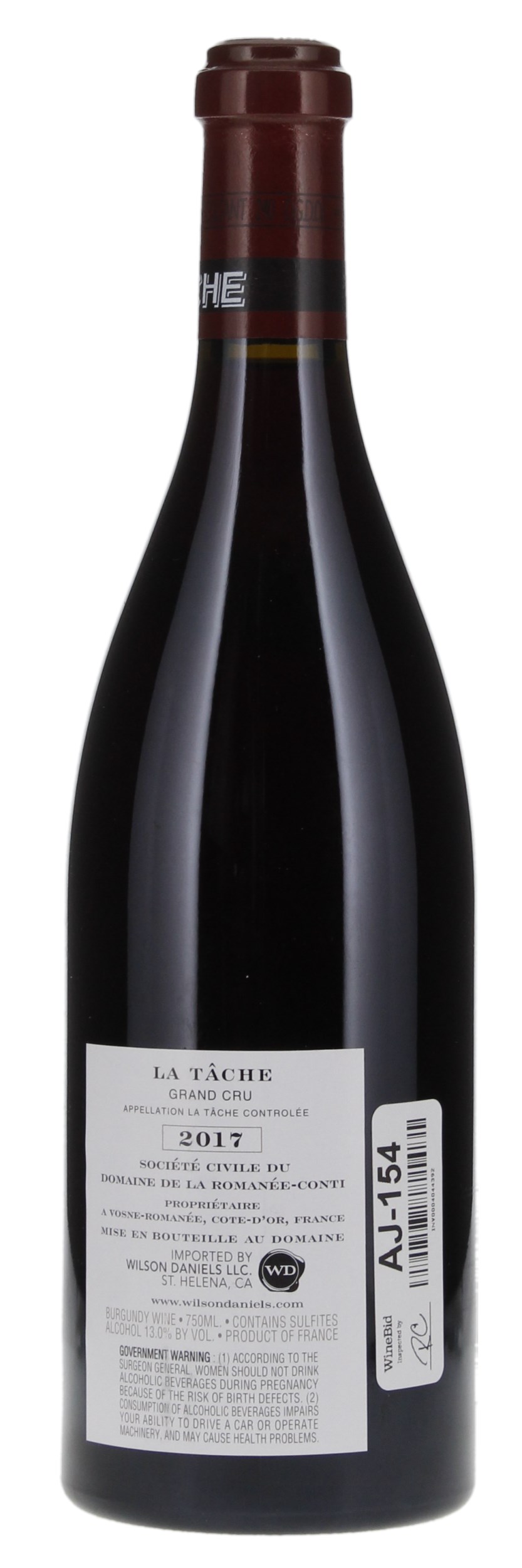 2017 Domaine de la Romanee-Conti La Tache Pinot Noir Grand Cru