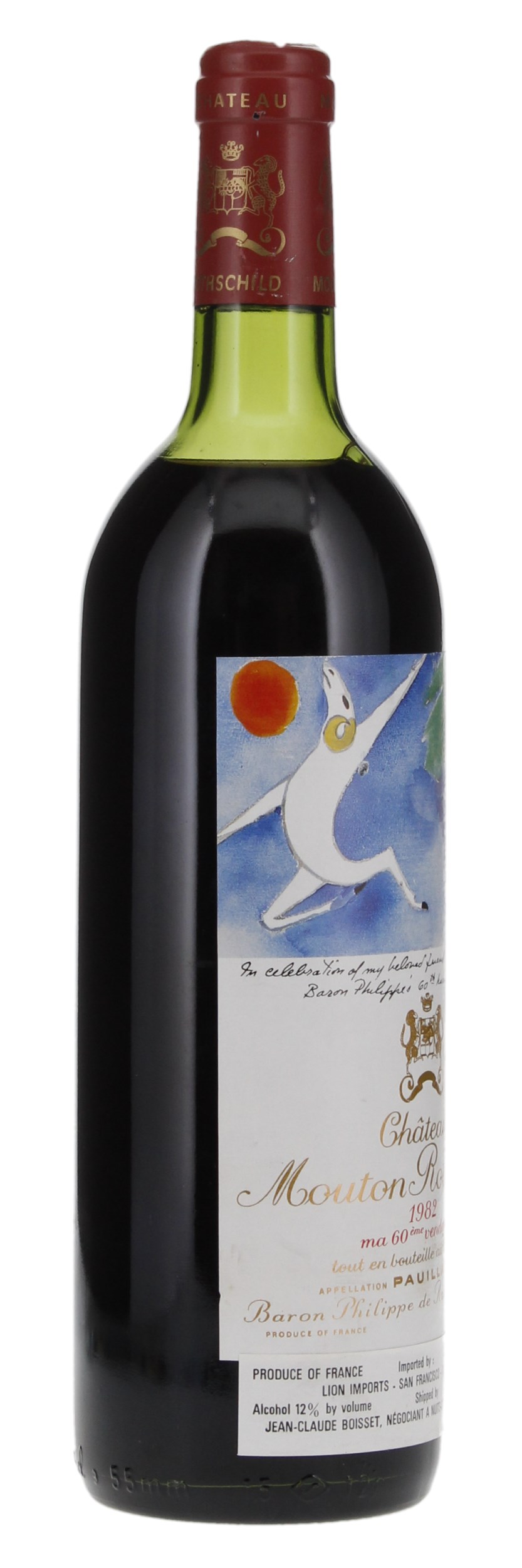 1982 Château Mouton Rothschild Bordeaux Red Blends (Claret