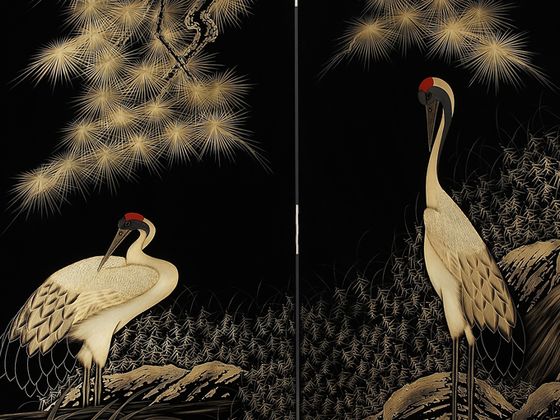 vincentfuto318様 輪島屋本店 波に日の出鶴蒔絵5客揃 vincentfuto318様