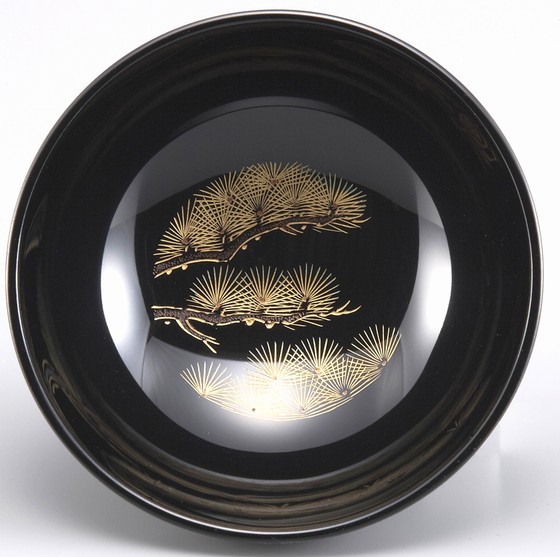 輪島塗 天然木くり抜沈金梅文菓子皿20枚揃 明治から大正