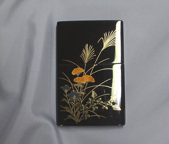 輪島塗名刺入れ・オーダー3 春草秋草蒔絵 | 輪島塗の塗師屋 輪島漆器