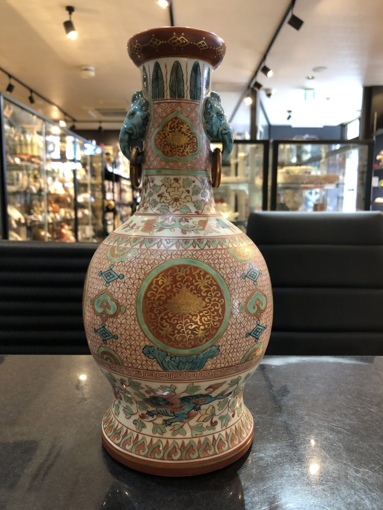 1282 希少九谷焼五重塔置物骨董