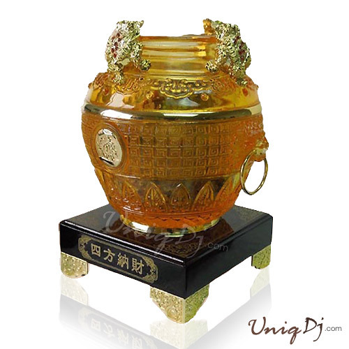 四方蟾蜍納財聚寶盆：