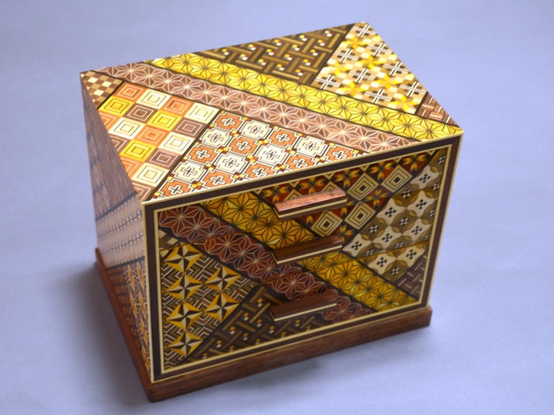 未使用 伝統工芸品 箱根寄木細工 つゆき 小箪笥 和箪笥 小物入れ