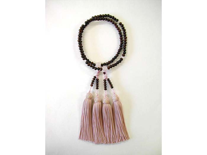 紫檀素挽小糸振分数珠二五房紅石英仕立 お数珠の安田念珠店へ｜総本山