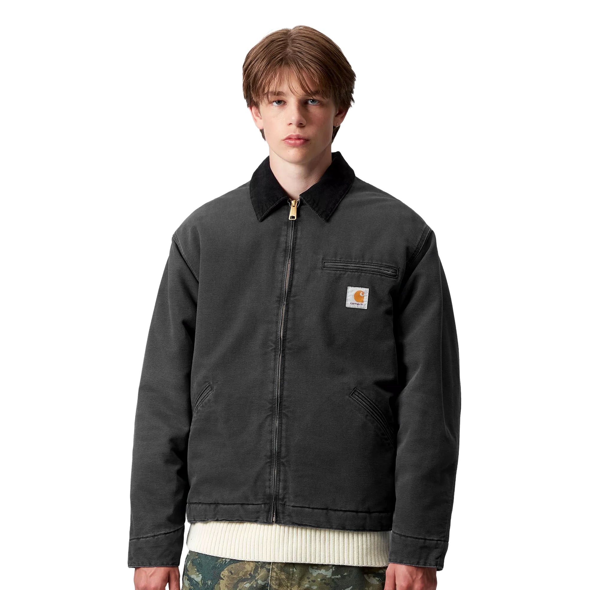 Carhartt WIP OG Detroit Jacket Black/Black stone canvas – XTREME