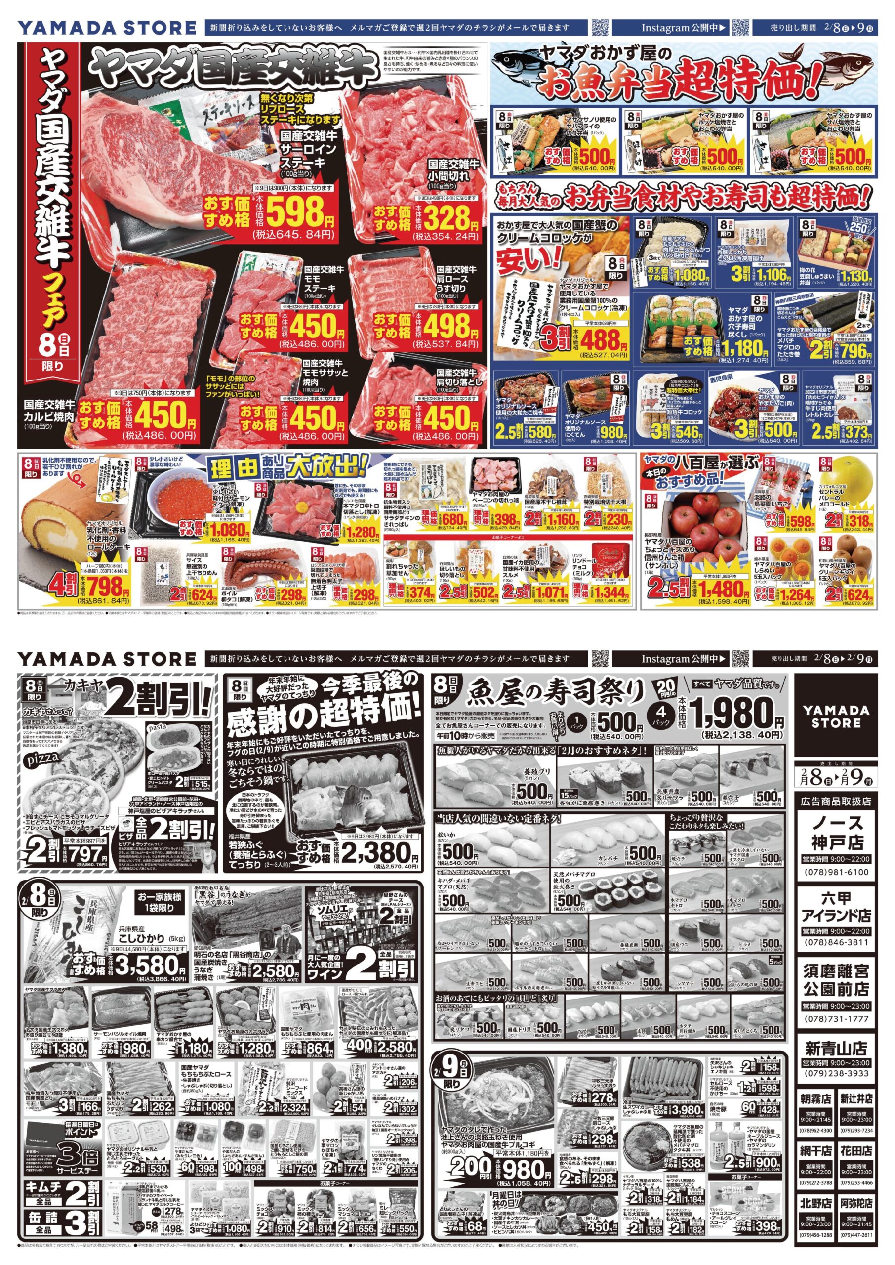 2月8日（日）チラシのご案内 | ヤマダストアー株式会社