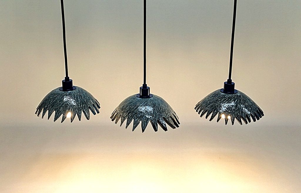 焼締自然釉家灯り 焼締自然釉家灯り