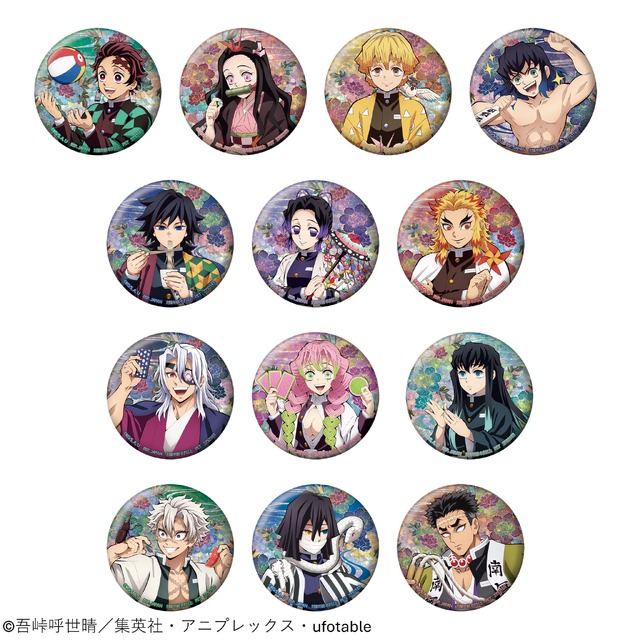 鬼滅の刃 ナムコ限定 ノベルティー 缶バッジ 冨岡義勇 4点セット 鬼滅