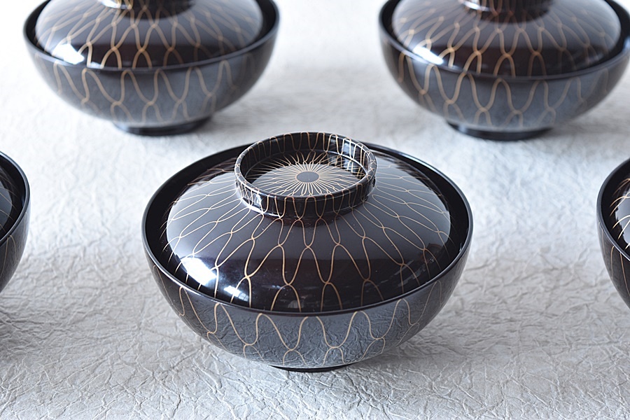 ☆松竹梅 蒔絵 煮物湾 10客セット☆ 漆器 浄法寺 秀衡椀 南部 懐石