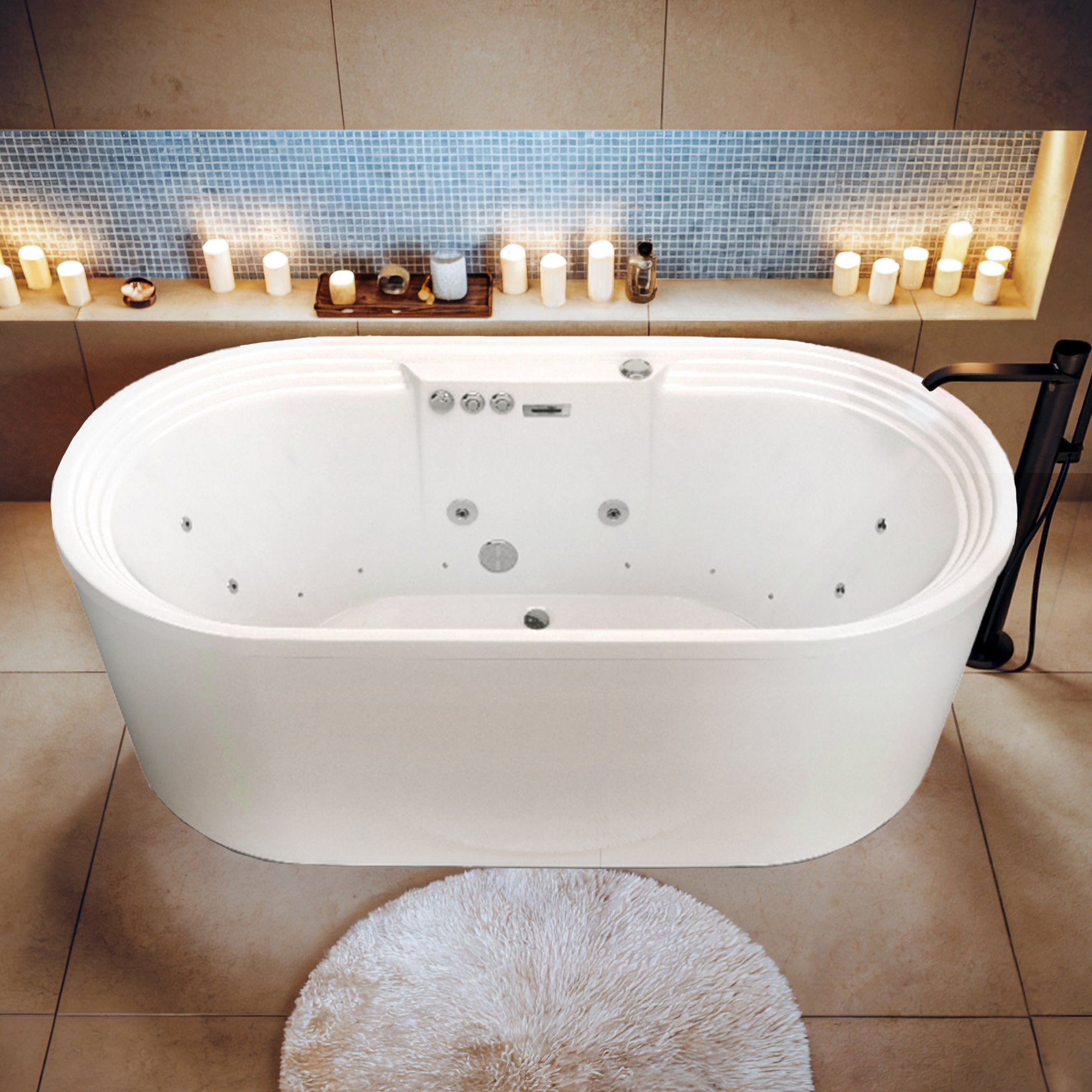 FT-AZ201 - ANZZI Sofi Series 67 in. L x 34 in. W Acrylic