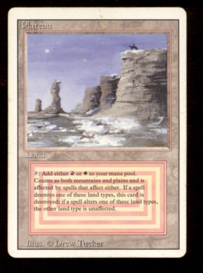 Magic the Gathering 3rd Ed Revised Plateau HEAVILY PLAYED (HP