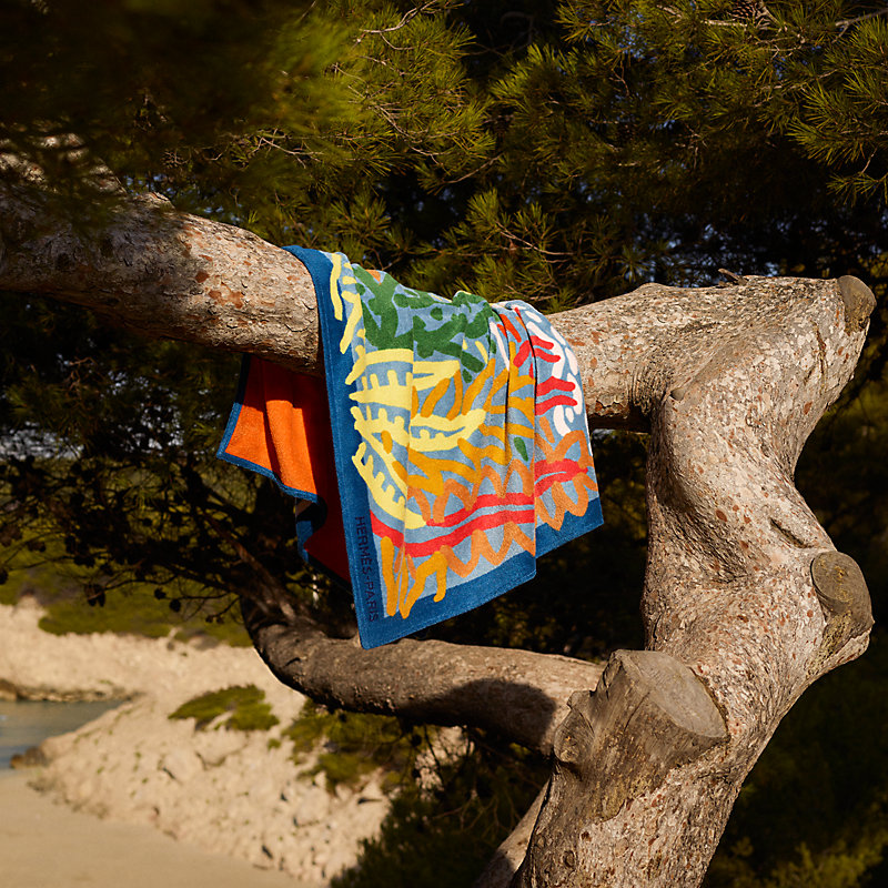 ビーチタオル 《ル・シャン・デ・シガール》 プリント | Hermès