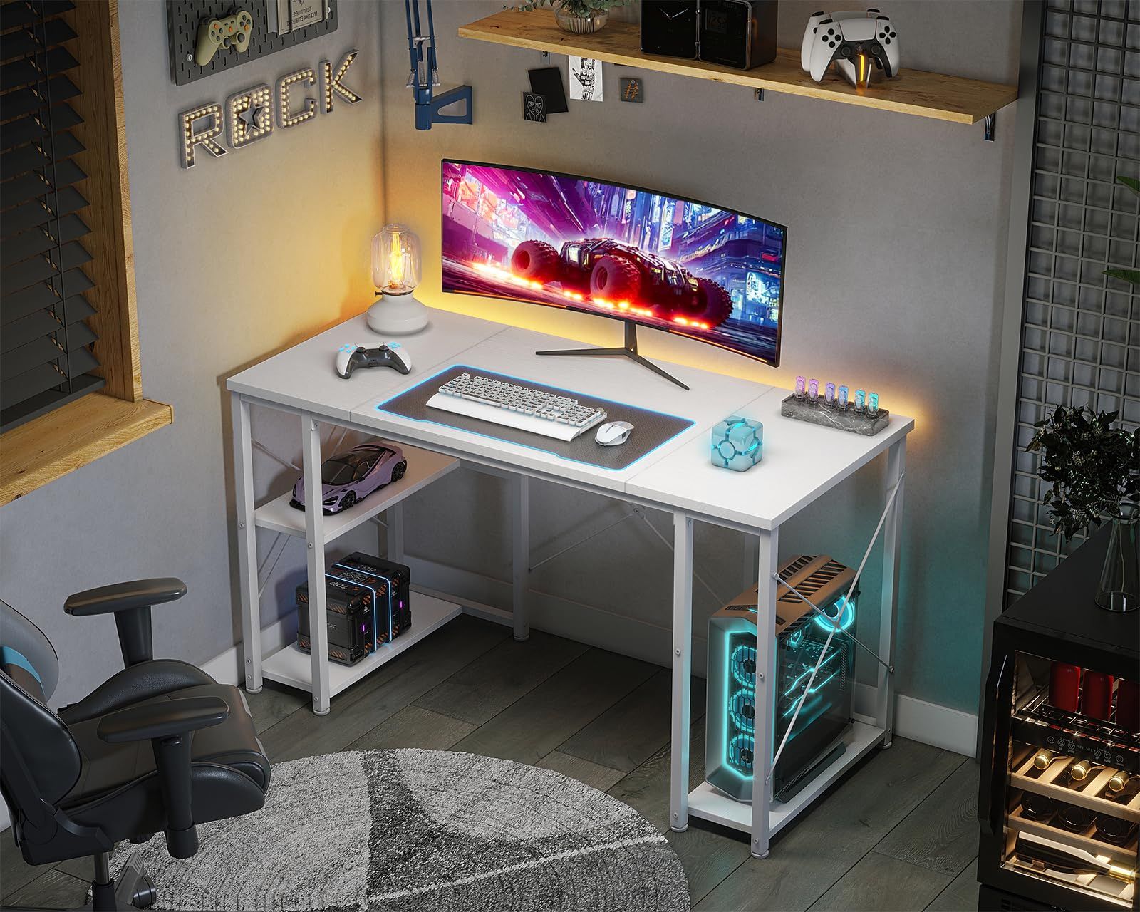 Maihail デスク パソコンデスク 机 pcデスク 〓子 ゲーミングデスク