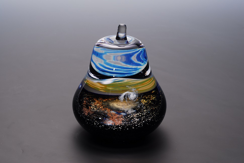 ノグチミエコ Cosmic fruit 洋梨 L glass art Mieko Noguchi