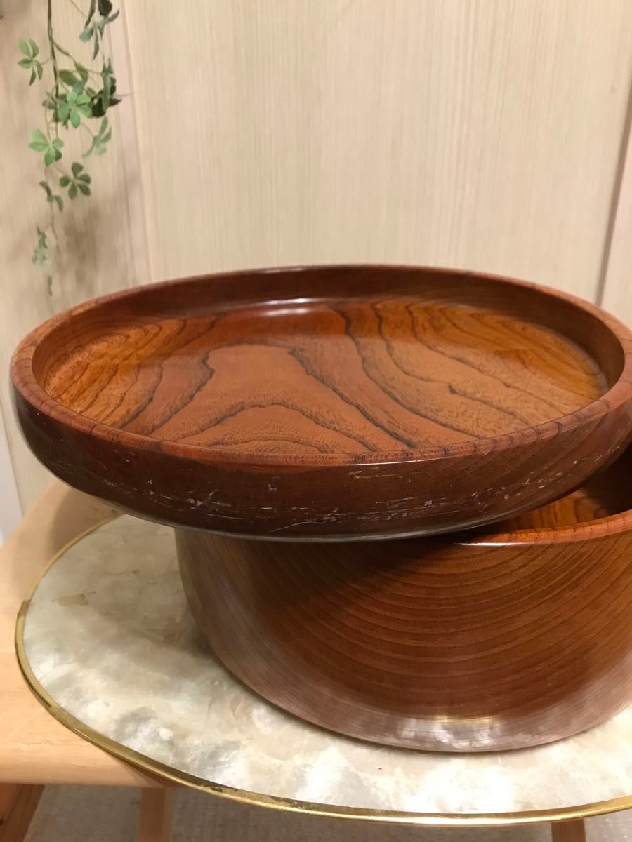 新品・未使用 】伝統工芸品 欅(けやき) くりぬき 茶びつ 天然うるし仕上げ