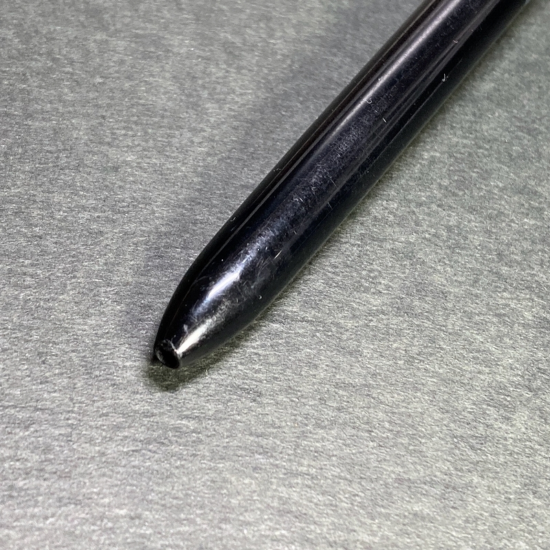 送料無料 USED 廃盤筆記具 ZEBRA 振り子式4色ペン ブラック×シルバー