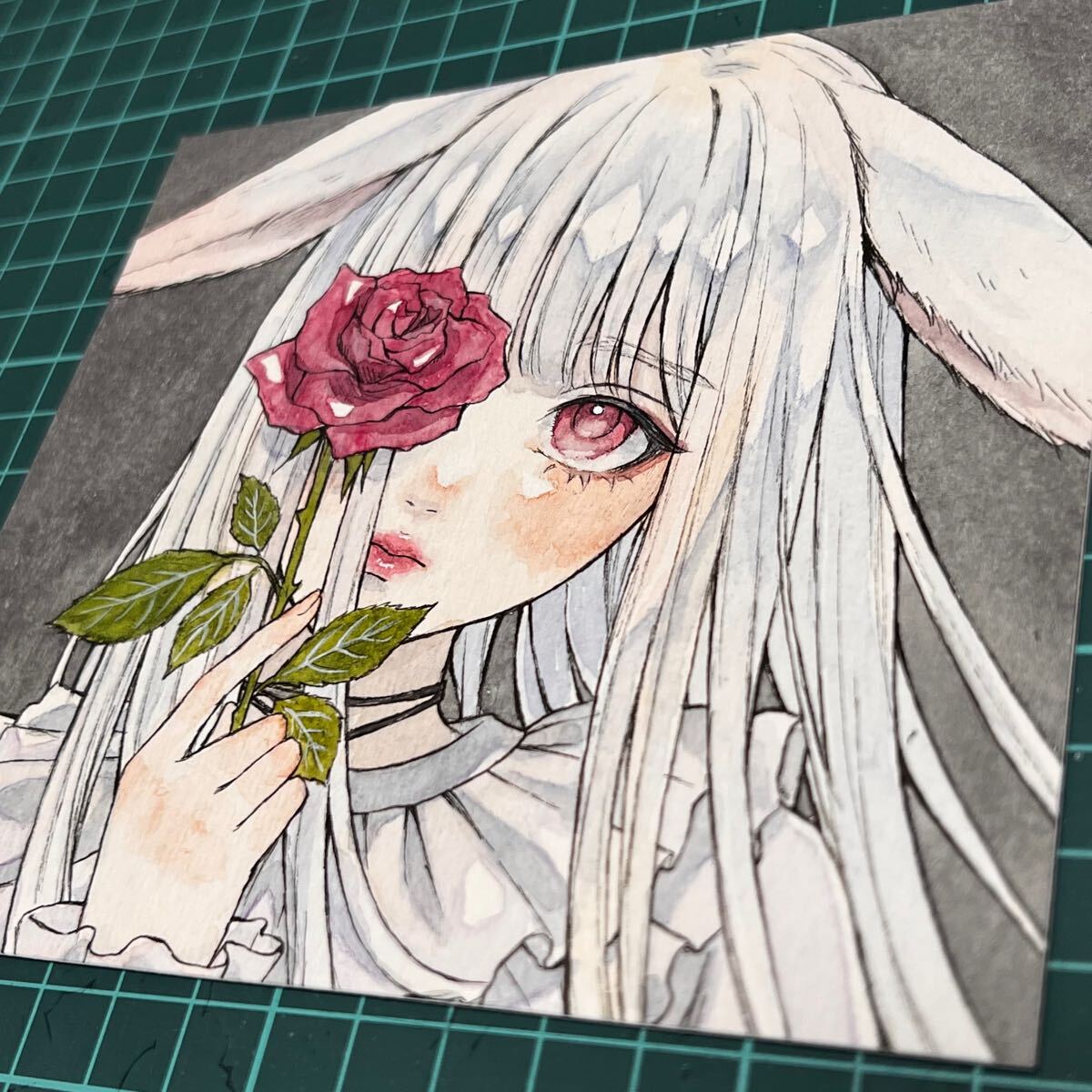 手描きイラスト オリジナル オリジナル手描きイラスト うさぎの子