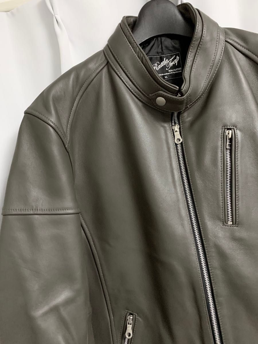 希少XLサイズ 美品【 Rattle Trap by men's bigi 】羊革 シープレザー
