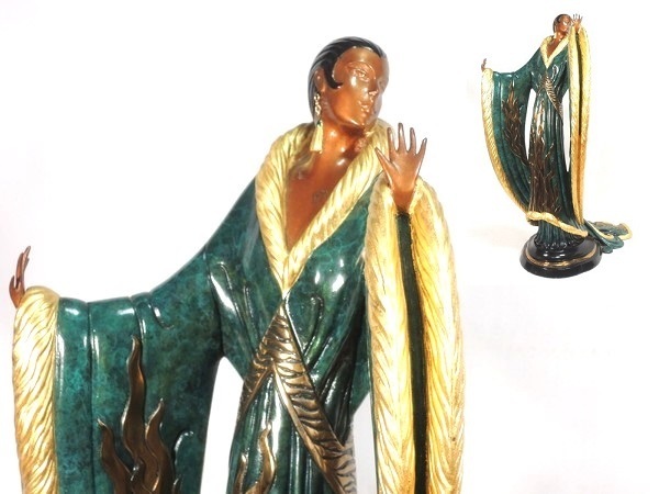 訳あり アールデコ巨匠【エルテ Erte】ブロンズ 人魚像 1988年製作