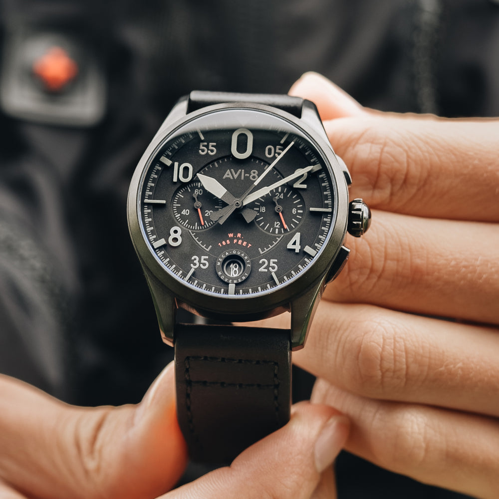 Slate Black | Spitfire Lock Chronograph – AVI-8 Timepieces