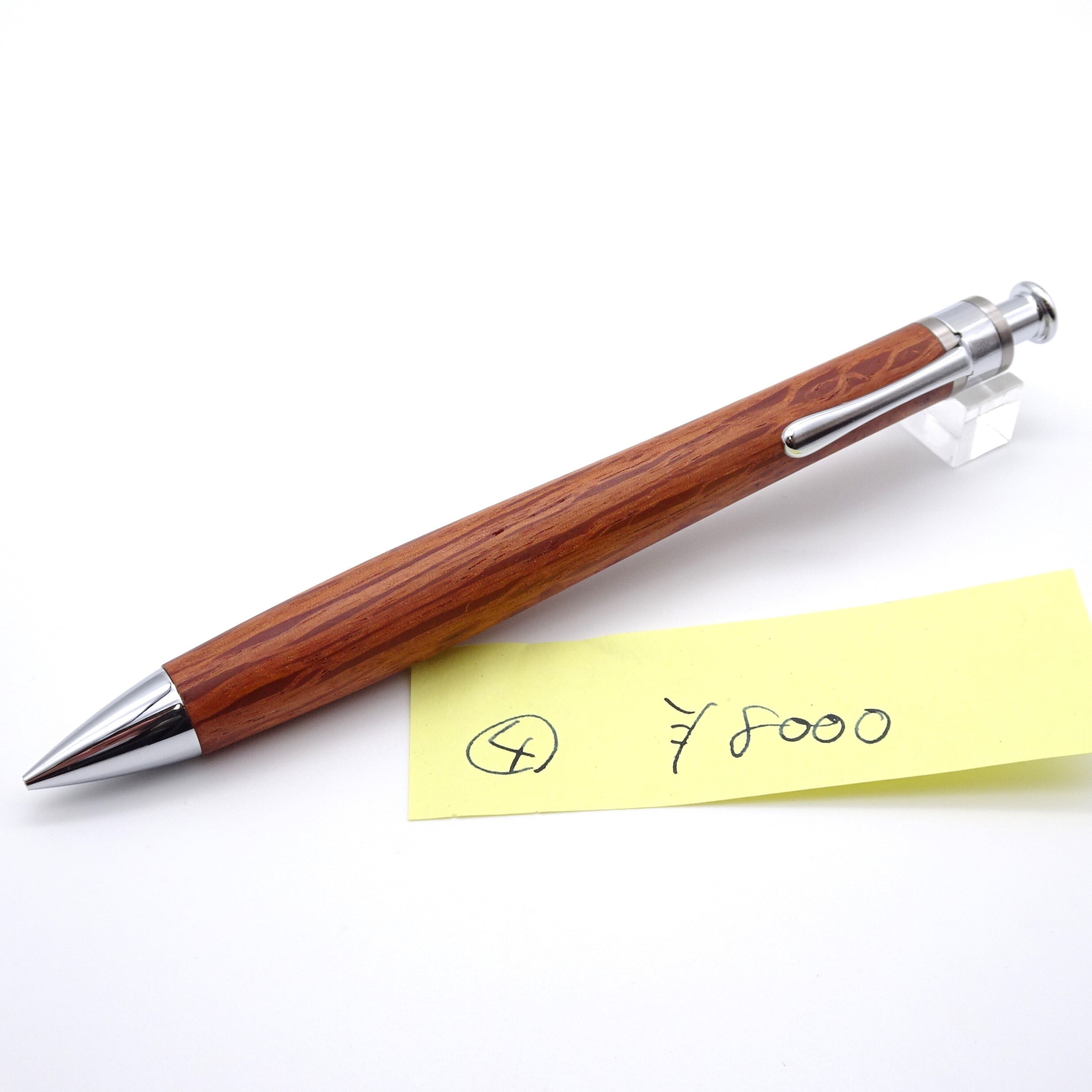 真鍮パイプ】工房楔 シャーペン ペンシル楔 花梨こぶ杢 木軸ペン