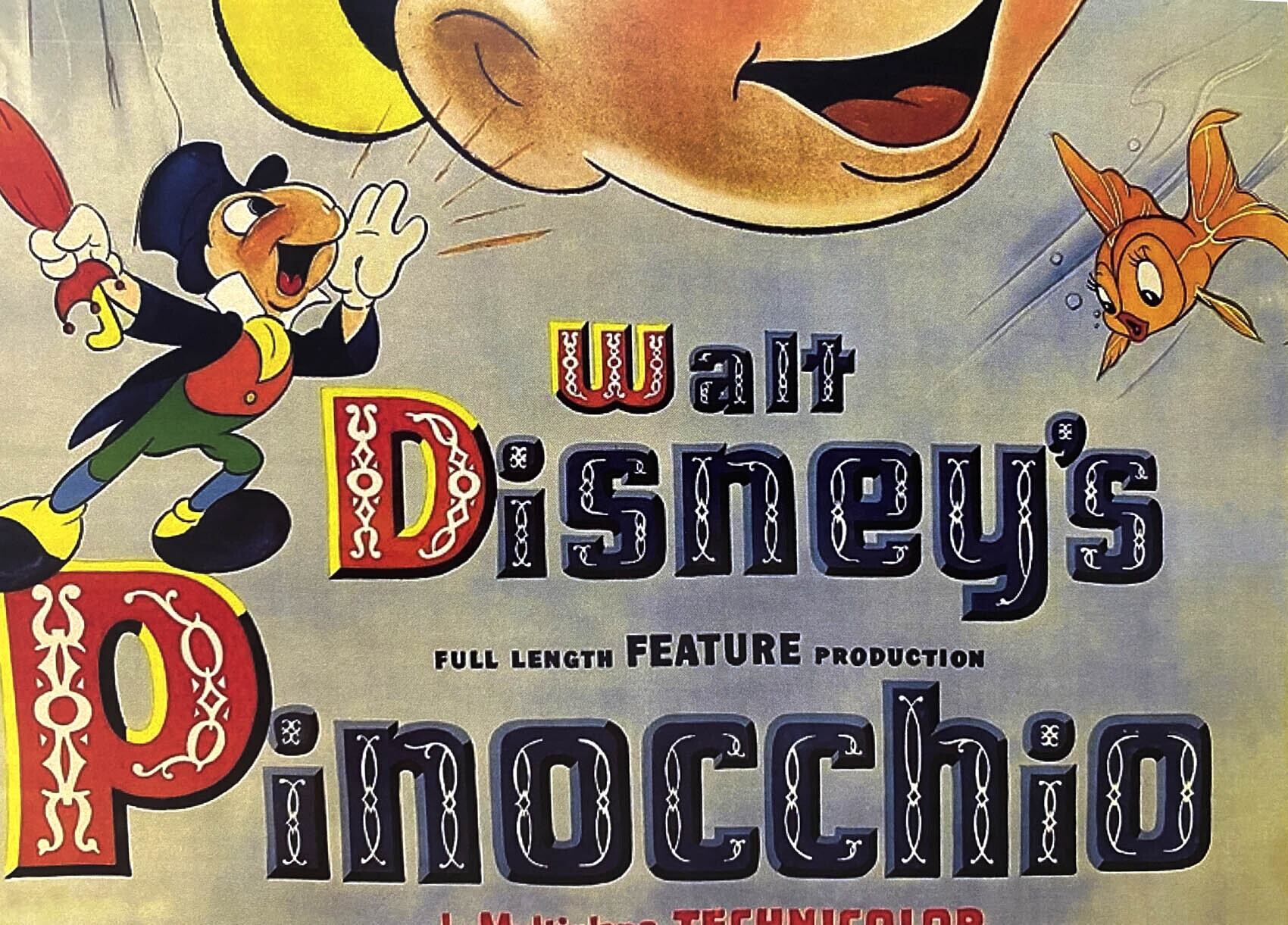 ディズニー テーマパーク「ウォルト ディズニー/ピノキオ」展示用