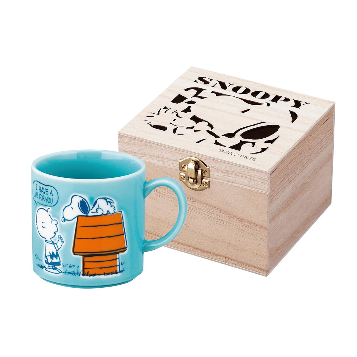 PEANUTS】木箱入マグ(ブルー)【SN2800】SN2802-11H | yamaka official