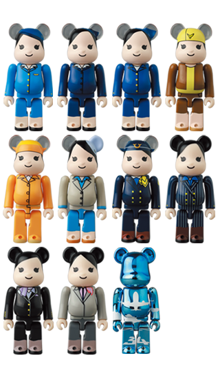 ANAオリジナル＞BE@RBRICK BE@RBRICK ANA創立70周年記念歴代制服
