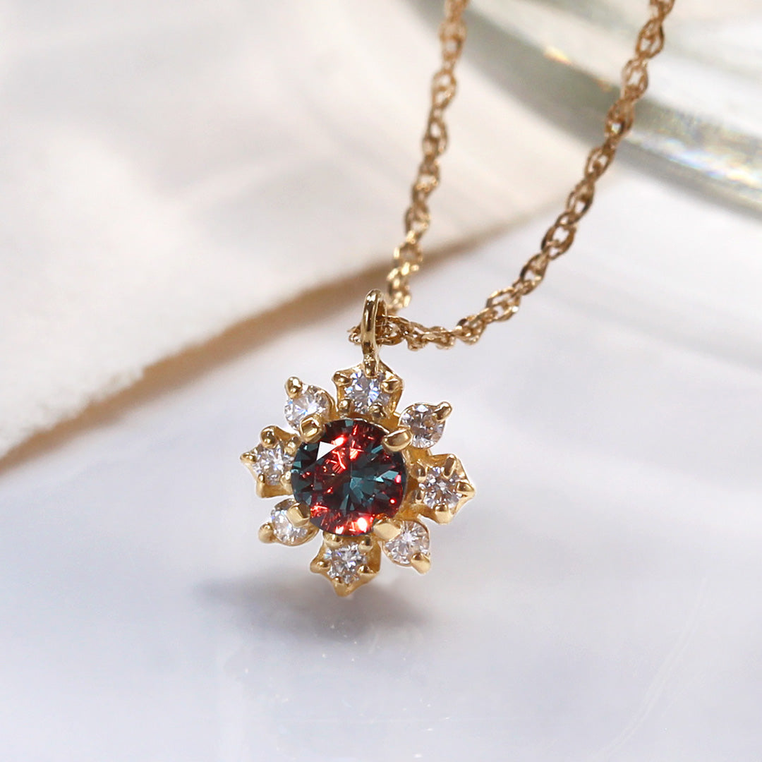 ビズー公式】ベキリーブルーガーネット ダイヤモンド K18(18金