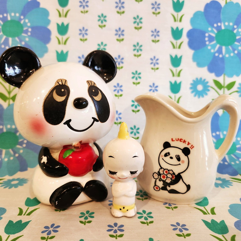 昭和レトロ 内藤ルネ レモン 陶器 貯金箱 昭和レトロポップ RUNE内藤