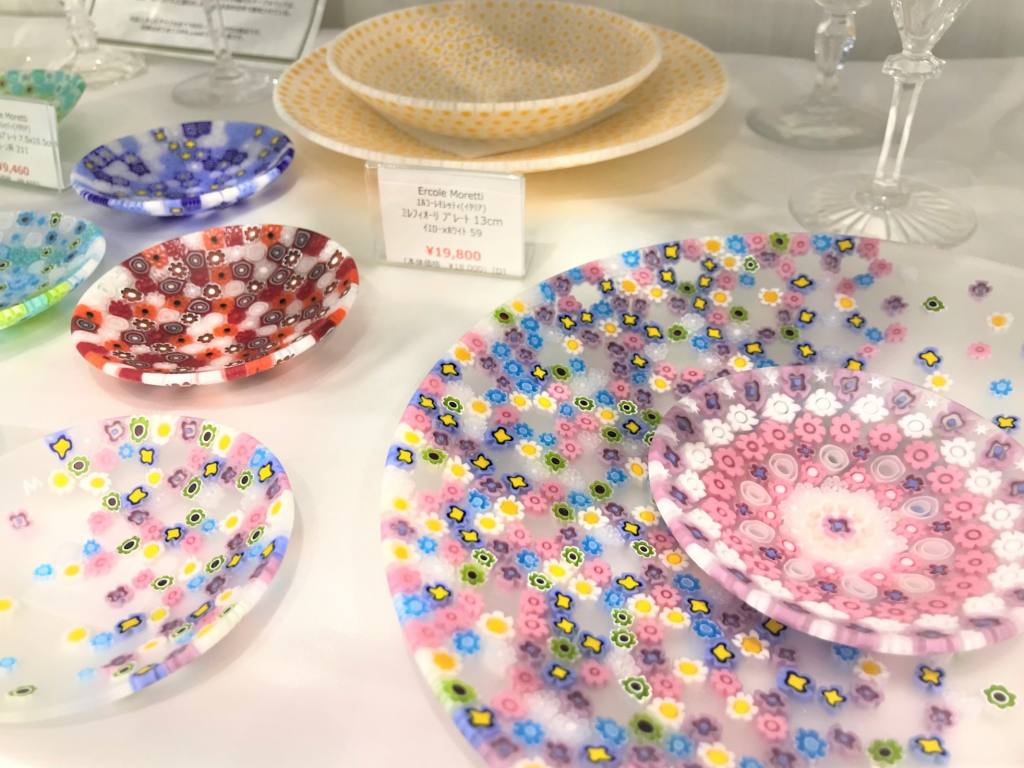 MURANO GLASS 28cm 大きな ミルフィオリ プレート皿 MURANO GLASS 28cm
