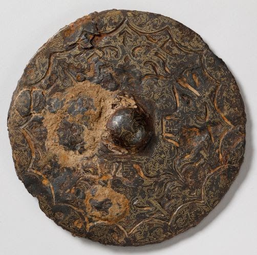 中国漢時代 古銅古鏡（写ります） 237g/直径9.7㎝ 東Y7-0702⭐︎2F