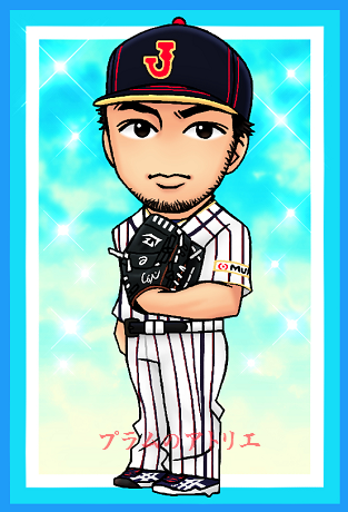 侍ジャパン ダルビッシュ イラスト パーカー 侍ジャパン ダルビッシュ