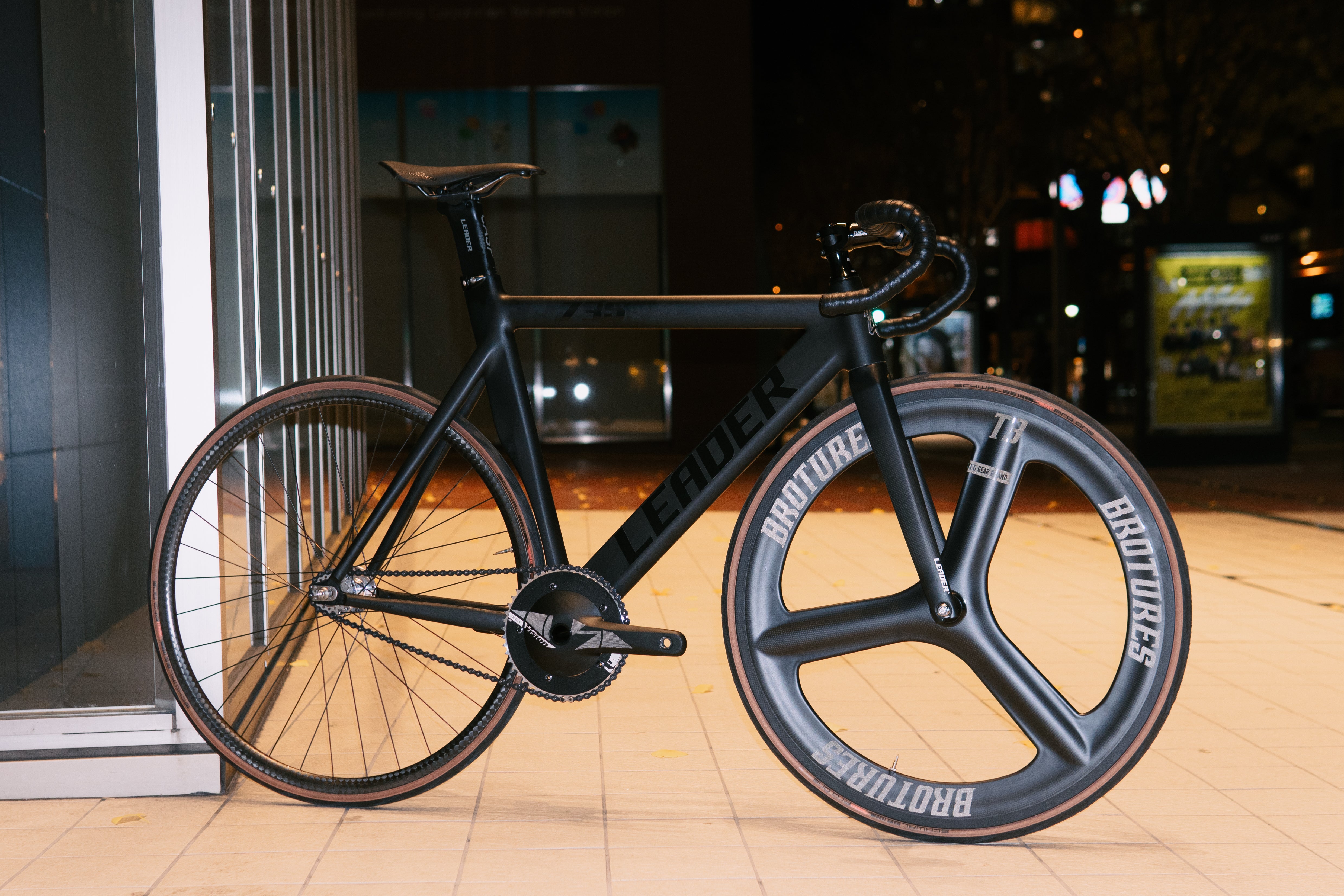 LEADER 735 ピストバイク フルカーボンホイール LEADER 735 ピスト