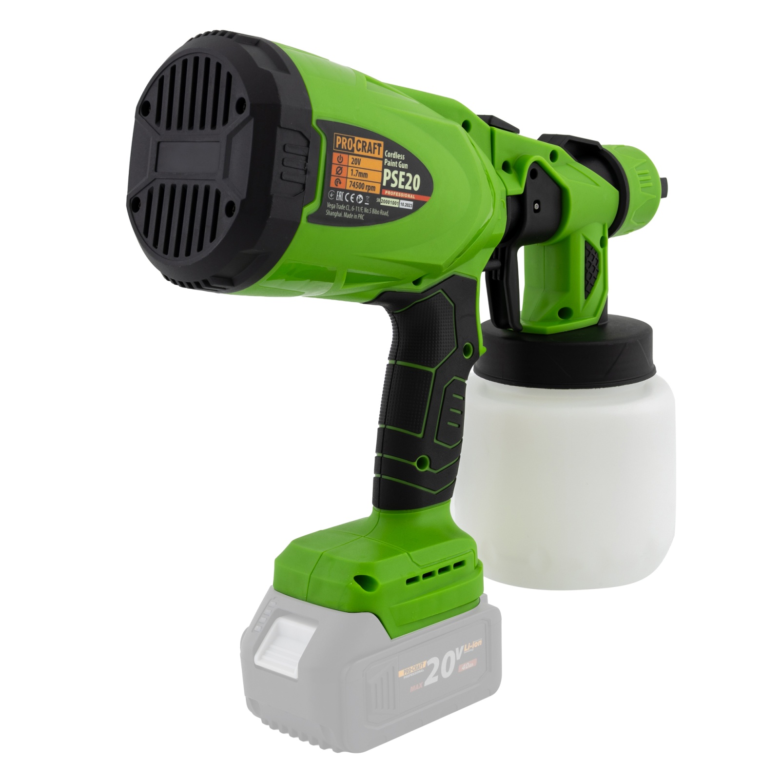 Pistol de vopsit cu acumulator 800W PROCRAFT PSE20